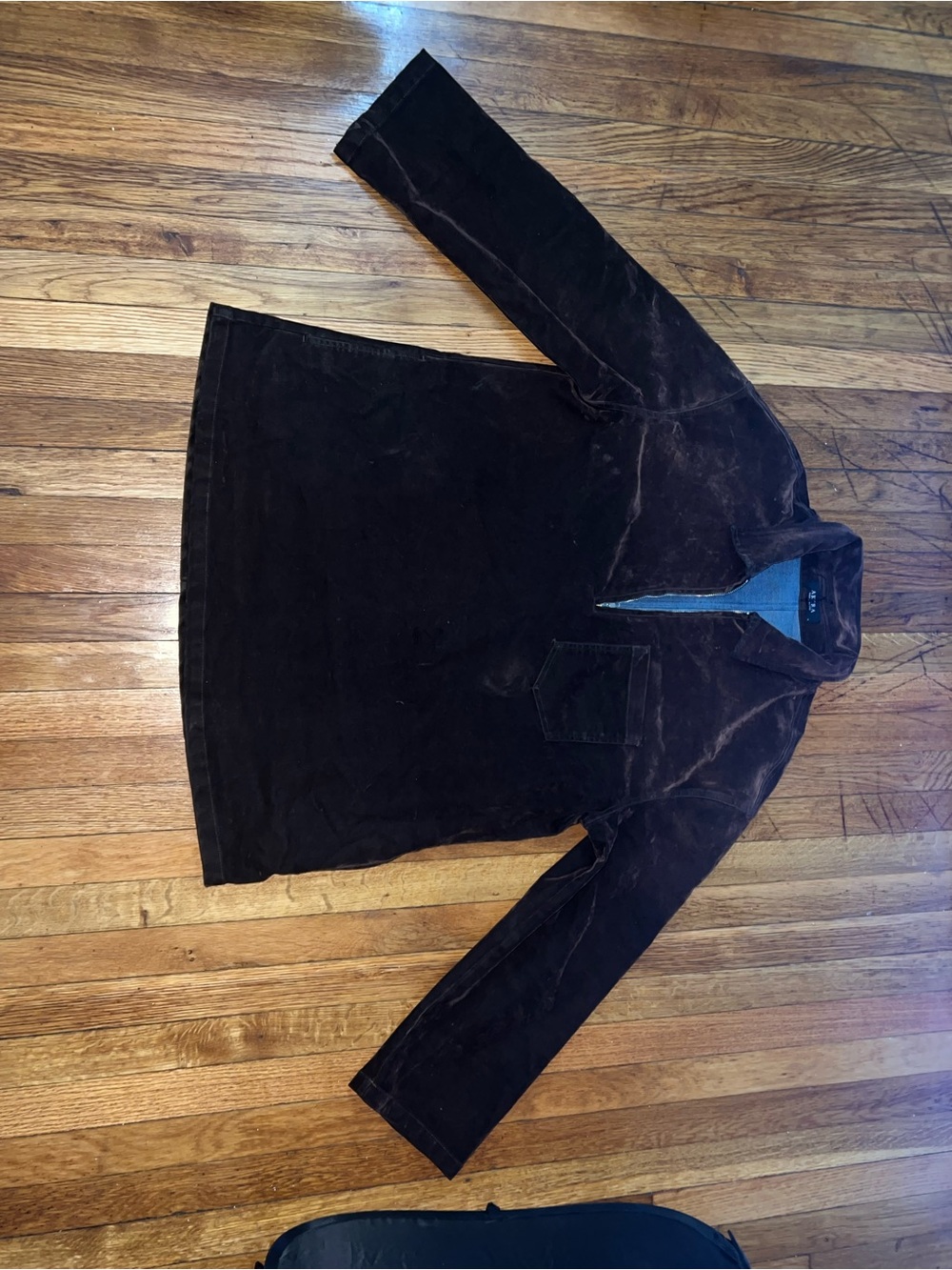 AKIRA Dark Chocolate Corduroy Long-Sleeve Shift Dress